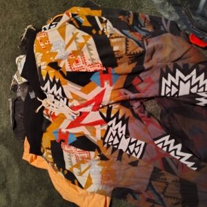 Colorful Geometric Pattern Pants sz 3xl